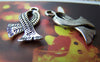 Accessories - 10 Pcs Of Antique Silver Lovely Scarf Charms 19x26mm A859