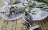 Accessories - 10 Pcs Of Antique Silver Lovely Scarf Charms 19x26mm A859