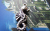 Accessories - 10 Pcs Of Antique Silver Lovely Seahorse Charms 10x24mm A3331