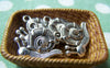 Accessories - 10 Pcs Of Antique Silver Lovely Snail Charms Double Sided 16x19mm A1153