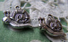 Accessories - 10 Pcs Of Antique Silver Lovely Snail Charms Double Sided 16x19mm A1153
