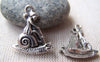 Accessories - 10 Pcs Of Antique Silver Lovely Snail Girl Charms 21x24mm A2738