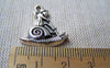 Accessories - 10 Pcs Of Antique Silver Lovely Snail Girl Charms 21x24mm A2738