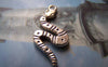 Accessories - 10 Pcs Of Antique Silver Lovely Snake Charms 11x26mm A1176