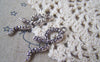 Accessories - 10 Pcs Of Antique Silver Lovely Snake Charms 11x30mm A4560