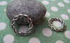 Accessories - 10 Pcs Of Antique Silver Lovely Twisted Coiled Ring Connectors 20x20mm A1047