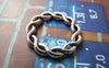 Accessories - 10 Pcs Of Antique Silver Lovely Twisted Coiled Ring Connectors 20x20mm A1047
