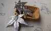 Accessories - 10 Pcs Of Antique Silver Maple Leaf Charms Pendants 31x32mm A1049