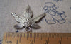 Accessories - 10 Pcs Of Antique Silver Maple Leaf Charms Pendants 31x32mm A1049