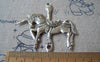 Accessories - 10 Pcs Of Antique Silver Merry Go Round Unicorn Horse Pendant Charms 44x45mm A4306