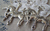 Accessories - 10 Pcs Of Antique Silver Merry Go Round Unicorn Horse Pendant Charms 44x45mm A4306