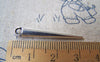 Accessories - 10 Pcs Of Antique Silver Metal Pin Spikes Charms 5x34mm A2978