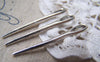 Accessories - 10 Pcs Of Antique Silver Metal Pin Spikes Charms 5x39mm A866