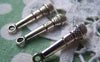 Accessories - 10 Pcs Of Antique Silver Microphone Charms 7x27mm A844