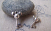 Accessories - 10 Pcs Of Antique Silver Mouse Key Charms 12x17mm A3997