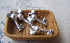 Accessories - 10 Pcs Of Antique Silver Mouse Key Charms 12x17mm A3997