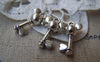 Accessories - 10 Pcs Of Antique Silver Mouse Key Charms 12x17mm A3997