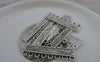 Accessories - 10 Pcs Of Antique Silver Multiple Loops Rectangular Connectors 8x72mm A5970