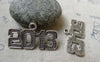 Accessories - 10 Pcs Of Antique Silver Number 2013 Charms 18x33mm A6191