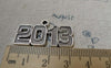 Accessories - 10 Pcs Of Antique Silver Number 2013 Charms 18x33mm A6191