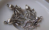Accessories - 10 Pcs Of Antique Silver Octopus Charms 18x33mm A2664