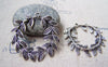 Accessories - 10 Pcs Of Antique Silver Olive Leaf Wreath Charms Pendants 38x38mm A2890