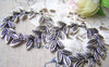 Accessories - 10 Pcs Of Antique Silver Olive Leaf Wreath Charms Pendants 38x38mm A2890