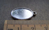 Accessories - 10 Pcs Of Antique Silver Oval Cameo Base Setting Match 12x18mm Cabochon Double Sided A3197