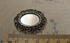 Accessories - 10 Pcs Of Antique Silver Oval Cameo Base Settings Match 18x25mm Cabochon A6248
