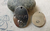 Accessories - 10 Pcs Of Antique Silver Oval Heart Charms 18x26mm A6560