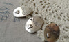 Accessories - 10 Pcs Of Antique Silver Oval Heart Charms 18x26mm A6560
