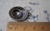 Accessories - 10 Pcs Of Antique Silver Oval Pendant Charms A5324
