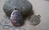 Accessories - 10 Pcs Of Antique Silver Oval Tree Pendant Charms 15x24mm Double Sided A2948