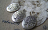 Accessories - 10 Pcs Of Antique Silver Oval Tree Pendant Charms 15x24mm Double Sided A2948