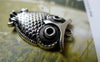 Accessories - 10 Pcs Of Antique Silver Owl Pendants Charms 18x28mm A6337