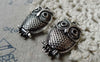 Accessories - 10 Pcs Of Antique Silver Owl Pendants Charms 18x28mm A6337