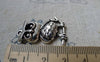 Accessories - 10 Pcs Of Antique Silver Owl Pendants Charms 20x30mm A6360