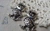 Accessories - 10 Pcs Of Antique Silver Owl Pendants Charms 20x30mm A6360