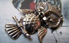 Accessories - 10 Pcs Of Antique Silver Owl Pendants Charms 26x39mm A5780