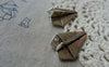 Accessories - 10 Pcs Of Antique Silver Paper Plane Charms Pendants 21x31mm A5467