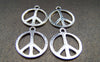 Accessories - 10 Pcs Of Antique Silver Peace Symbol Charms 20mm A3657