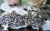 Accessories - 10 Pcs Of Antique Silver Peace Tree Charms 25x30mm A1029