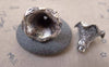 Accessories - 10 Pcs Of Antique Silver Pewter Flower Bead Caps 17x21mm A7400