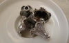 Accessories - 10 Pcs Of Antique Silver Pewter Flower Bead Caps 17x21mm A7400