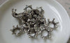 Accessories - 10 Pcs Of Antique Silver Princess Crown Ring Charms 8x14mm A6125