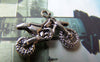 Accessories - 10 Pcs Of Antique Silver Pro Cross Country Motorcycle Charms 14x23mm A942