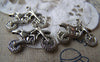 Accessories - 10 Pcs Of Antique Silver Pro Cross Country Motorcycle Charms 14x23mm A942