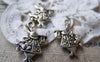 Accessories - 10 Pcs Of Antique Silver Rabbit Trumpeter Charms 16mm A1165
