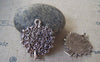 Accessories - 10 Pcs Of Antique Silver Ribbon Wish Tree Charms Pendants 25x29mm A5387