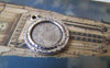 Accessories - 10 Pcs Of Antique Silver Round Base Settings Match 12mm Cameo A294